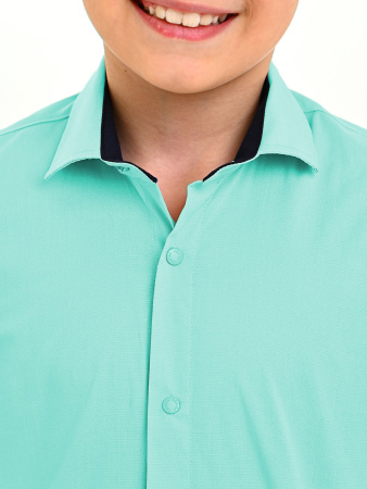 4077 Рубашка к.р. д/м (бирюза весь размерный ряд)