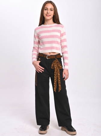 269110-Ch Джинсы утепл. д/д (черный весь размерный ряд)