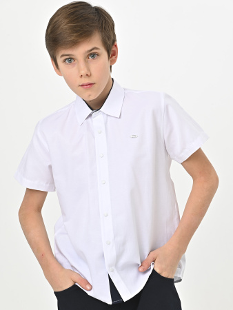 4914 Рубашка (батал) к.р. д/м (белый весь размерный ряд)