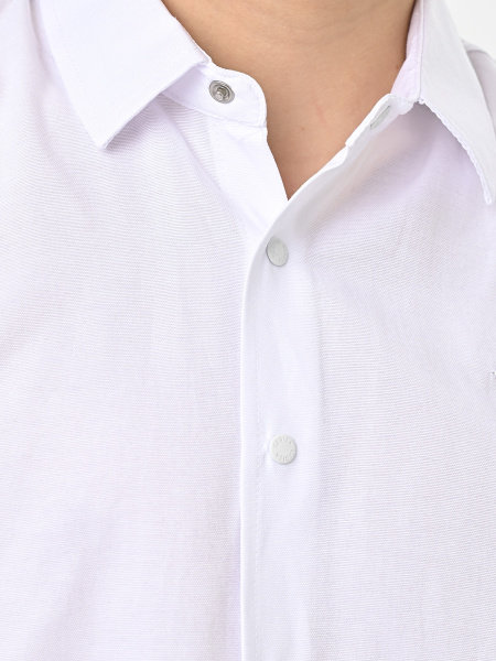 4911 Рубашка (батал) к.р. д/м (белый весь размерный ряд)