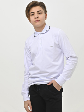 4919 Поло дл.р. д/м (белый весь размерный ряд)