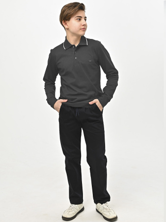 4939 Поло дл.р. д/м (серый весь размерный ряд)