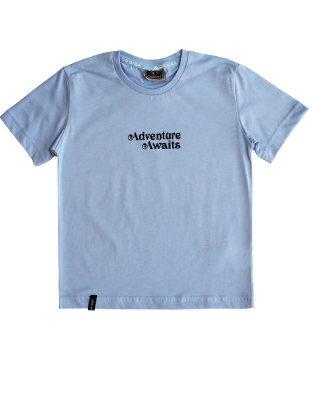 3080 Футболка д/м (голубой весь размерный ряд)