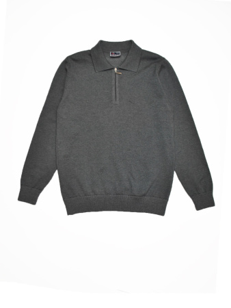 2751 Джемпер/поло д/м (темно-серый весь размерный ряд)