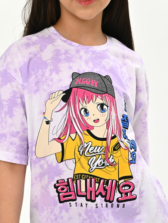 10536 Футболка д/д (сиреневый весь размерный ряд)