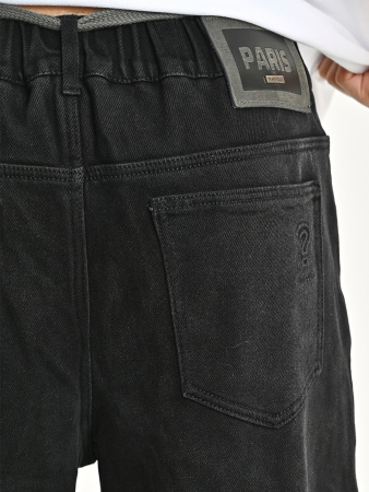 25351-Ch Джинсы утепленные д/м (черный весь размерный ряд)