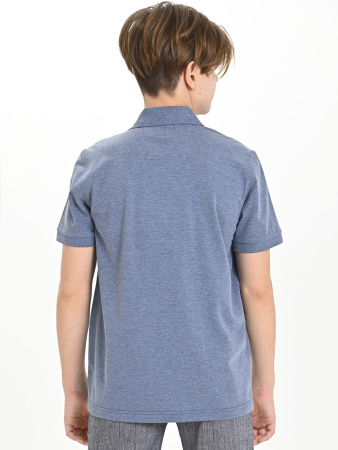 4802 Рубашка трик.(батал) к.р. д/м (джинсовый меланж весь размерный ряд)