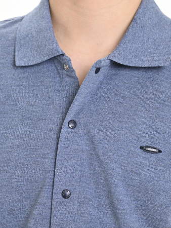 4802 Рубашка трик.(батал) к.р. д/м (джинсовый меланж весь размерный ряд)