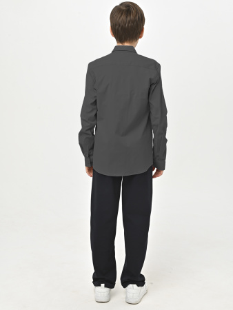 4706 Рубашка дл.р. д/м (серый весь размерный ряд)