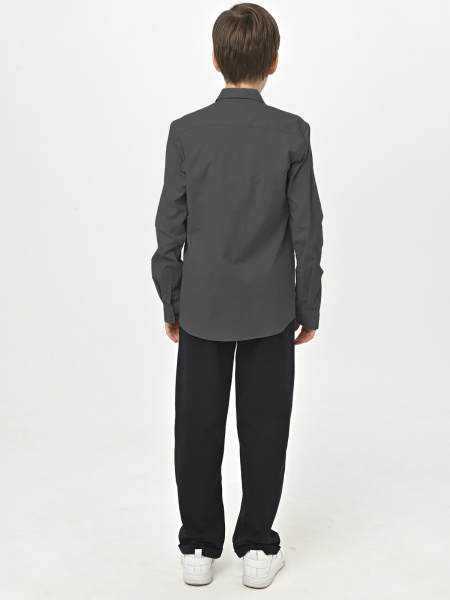 4708 Рубашка дл.р. д/м (серый весь размерный ряд)