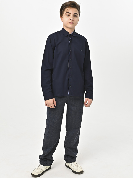 4800 Рубашка (батал) дл.р. д/м (темно-синий весь размерный ряд)