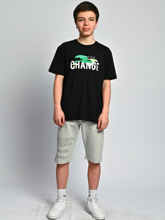 2071 Футболка д/м (черный весь размерный ряд)