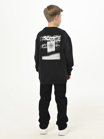 5007-F Толстовка д/м (черный весь размерный ряд)