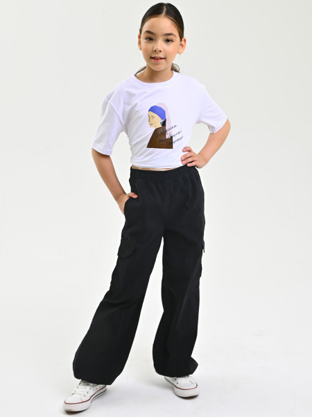 2348KG Брюки д/д карго (черный весь размерный ряд)