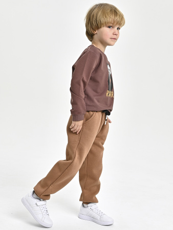 8019-B Брюки спорт утепл. д/м (коричневый 128)