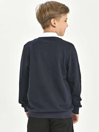 5007 Джемпер/обманка д/м (темно-синий,белый весь размерный ряд)