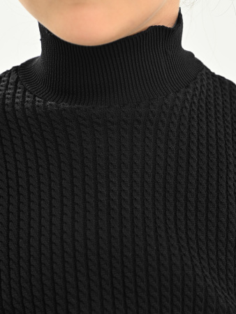 0809 Джемпер д/д (черный 140)