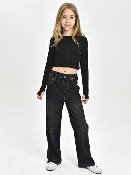 H512-Ch Джинсы д/д (черный весь размерный ряд)