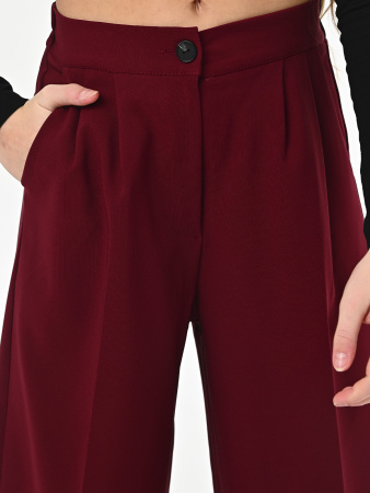 2581KG Брюки палаццо д/д (бордовый весь размерный ряд)