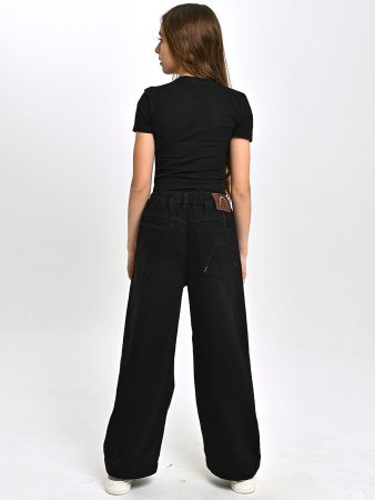 T9030-Ch Джинсы утепленные д/д (черный весь размерный ряд)