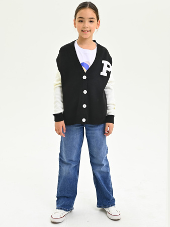 1463 Кардиган д/д (черный весь размерный ряд)