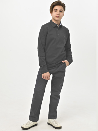 4944 Поло дл.р. д/м (серый весь размерный ряд)