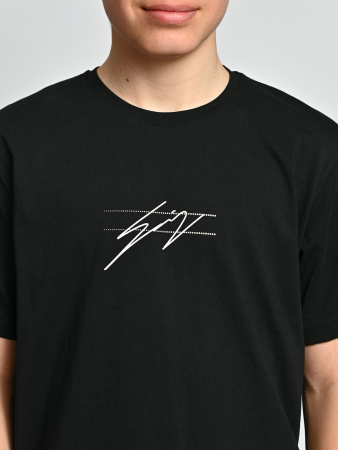 2054 Футболка д/м (черный весь размерный ряд)