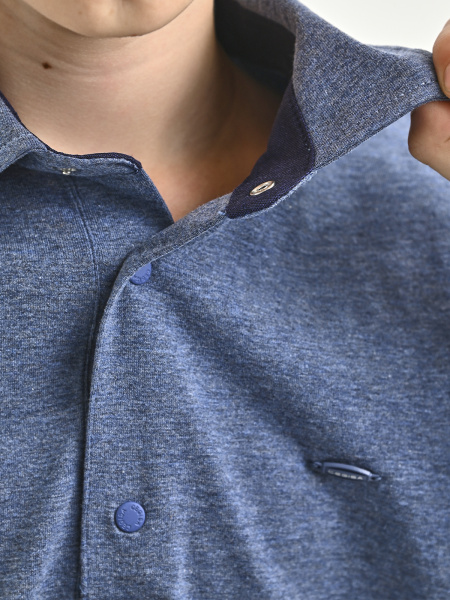 4267 Поло д/м дл.р. (джинсовый меланж весь размерный ряд)