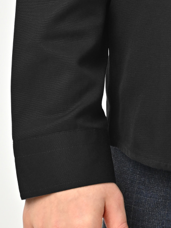 4775 Рубашка (батал) дл.р. д/м (черный весь размерный ряд)