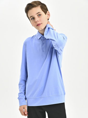 4393 Поло д/м дл.р. (голубой весь размерный ряд)