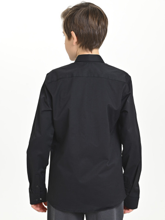 4857 Рубашка дл.р. д/м (черный весь размерный ряд)