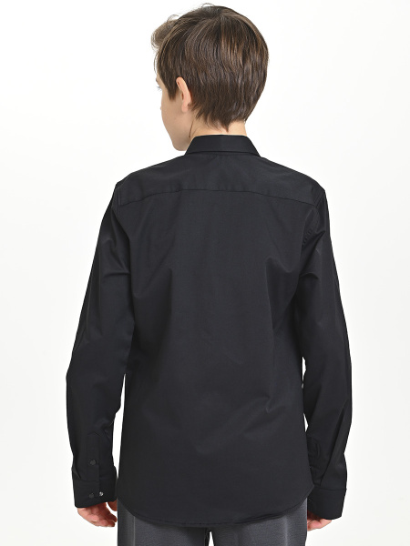 4857 Рубашка дл.р. д/м (черный весь размерный ряд)