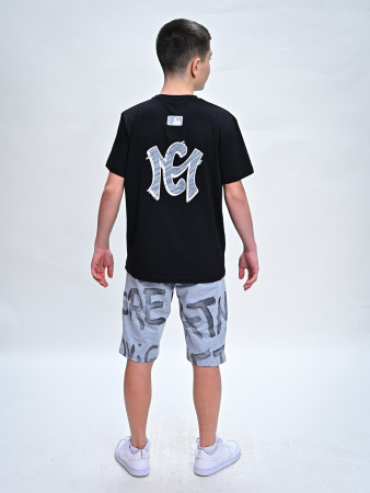 2308 Футболка д/м (черный весь размерный ряд)