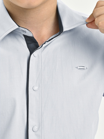 4852 Рубашка дл.р. д/м (серый весь размерный ряд)