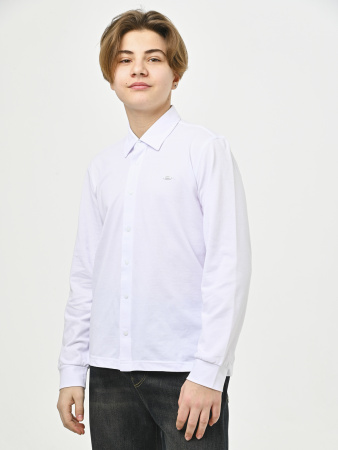 4966 Рубашка трик.(батал) дл.р. д/м (белый весь размерный ряд)