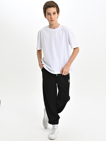 B020-8-Ch Брюки спорт утепл. д/м (черный весь размерный ряд)