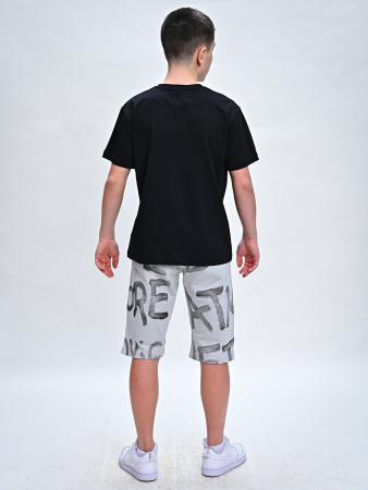 2052 Футболка д/м (черный весь размерный ряд)