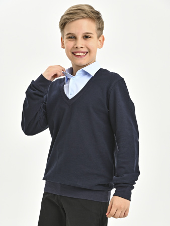 5005 Джемпер/обманка д/м (темно-синий,голубой 134)