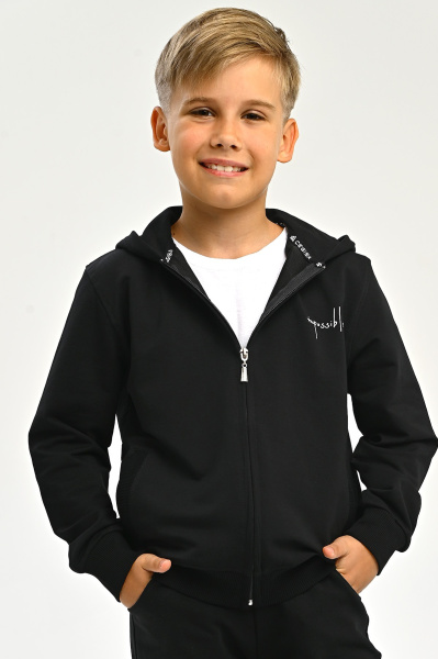 2723 Костюм спорт д/м (черный весь размерный ряд)