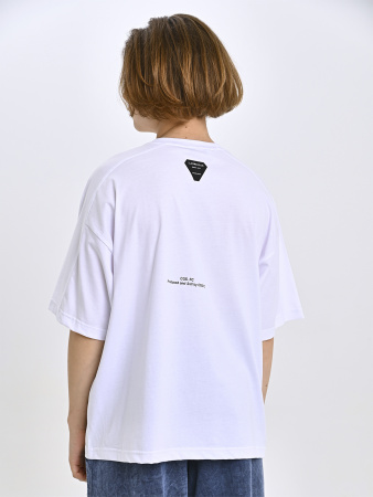 5443 Футболка оверсайз д/м (белый весь размерный ряд)