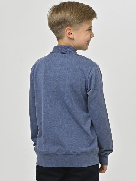 4224 Поло д/м дл.р. (джинсовый меланж весь размерный ряд)