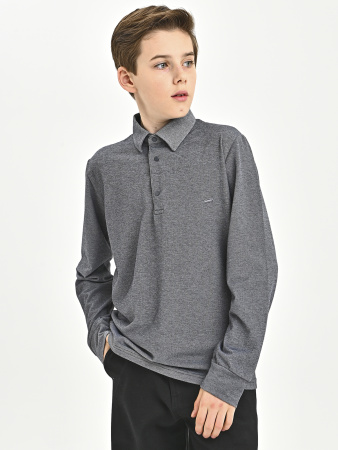 4965 Поло дл.р. д/м (серый весь размерный ряд)