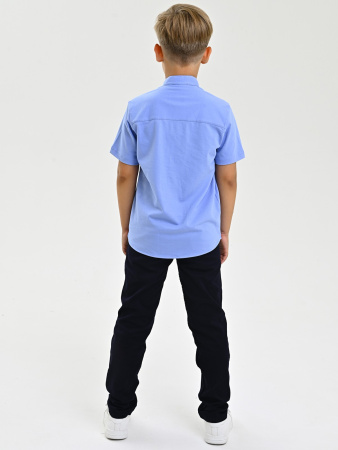 2777 Рубашка трик. к.р. д/м (голубой весь размерный ряд)