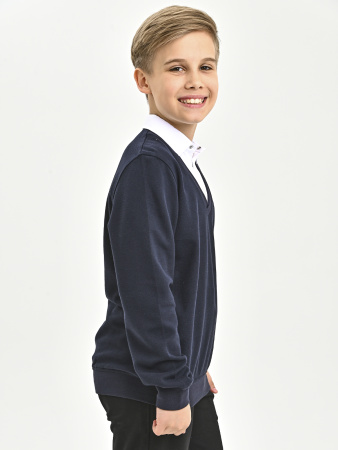 5007 Джемпер/обманка д/м (темно-синий,белый весь размерный ряд)