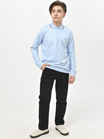 4939 Поло дл.р. д/м (голубой весь размерный ряд)