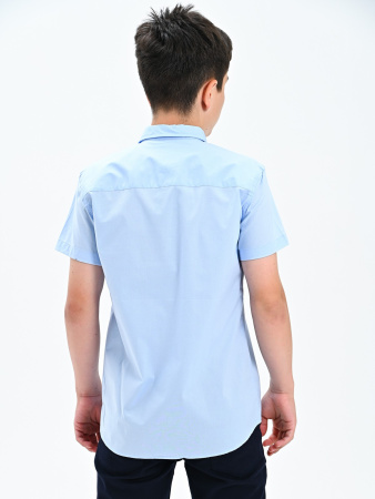 2459 Рубашка к.р. д/м (голубой весь размерный ряд)