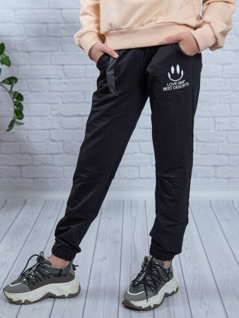10010 Брюки спорт д/д (черный размер 140)