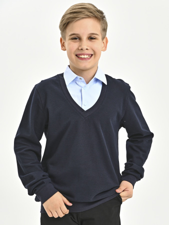 5005 Джемпер/обманка д/м (темно-синий,голубой 134)