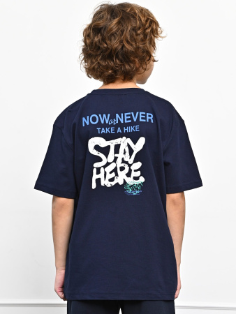 3004 Футболка д/м (темно-синий весь размерный ряд)