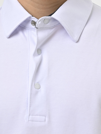 4927 Поло дл.р. д/м  оверсайз (белый весь размерный ряд)